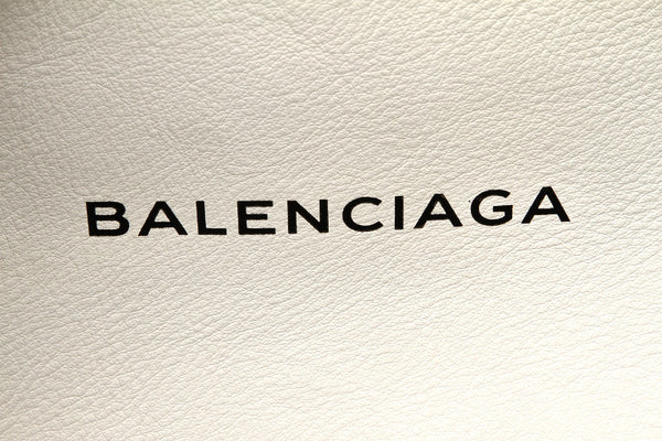 バレンシアガ ショッピングクリップM  485110 ホワイト レザー クラッチバッグ ユニセックス BALENCIAGA 中古