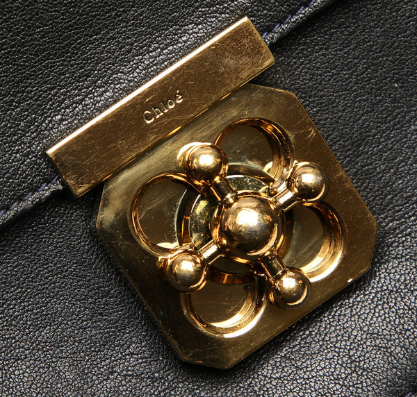 クロエ ブラック 黒 レザー ショルダーバッグ レディース Chloe 中古