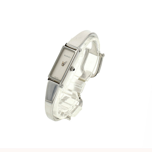 グッチ 1500L シルバー ステンレススチール 腕時計 レディース GUCCI クオーツ ホワイト文字盤 【中古】
