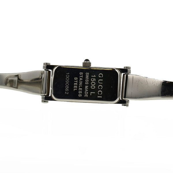 グッチ 1500L シルバー ステンレススチール 腕時計 レディース GUCCI クオーツ ホワイト文字盤 【中古】