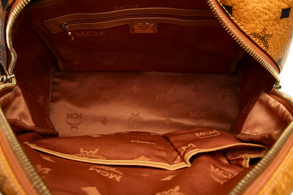 エム シー エム キャメル レザー リュック バックパック ユニセックス MCM 中古