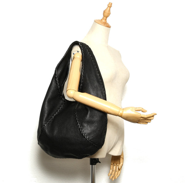 ボッテガヴェネタ ブラック 黒 レザー ショルダーバッグ レディース BOTTEGAVENETA 中古