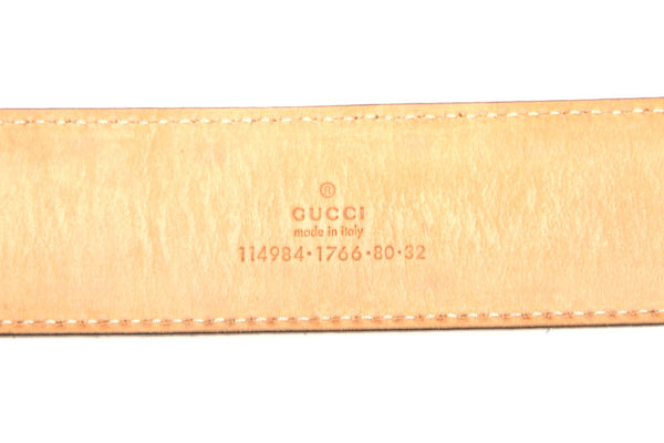 グッチ GGインプリメ 114984 ゴールド PVC レザー ベルト ユニセックス GUCCI 中古