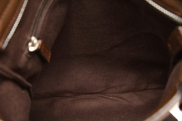 サルヴァトーレフェラガモ ガンチーニ FJ-249821 ブラウン ベージュ キャンバス レザー 斜め掛け ショルダーバッグ メンズ Salvatore Ferragamo 中古