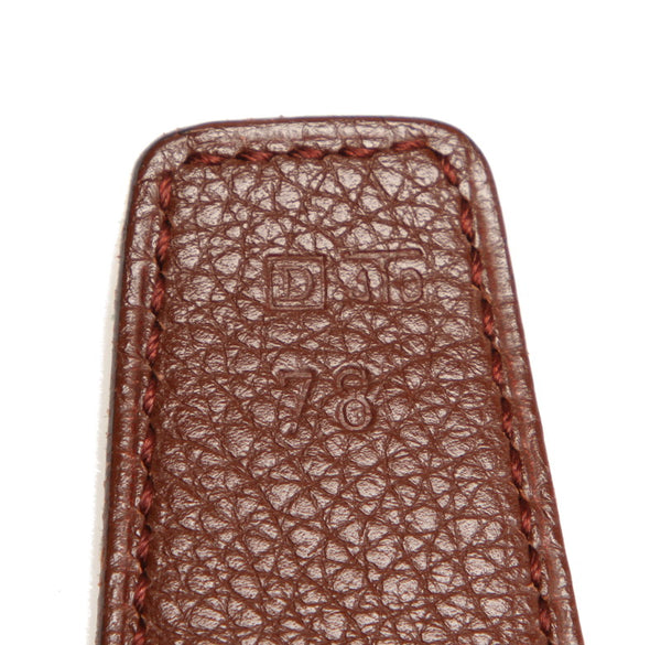 エルメス レッド レザー ベルト ユニセックス HERMES □D印刻(2000年制)刻印 中古