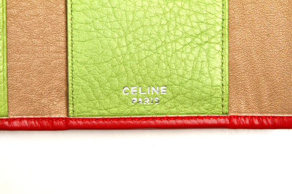 セリーヌ イエロー グリーン レザー キーケース レディース CELINE 中古
