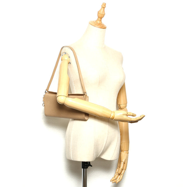 サルヴァトーレフェラガモ ガンチーニ AU-21 5429 ベージュ PVC レザー 肩掛け ショルダーバッグ レディース Salvatore Ferragamo 中古