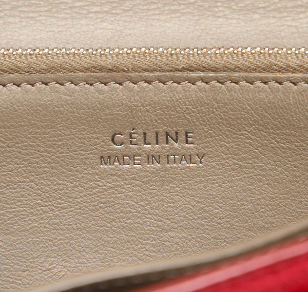 セリーヌ ピンク レザー 長財布 レディース CELINE 中古