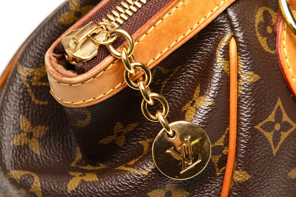 ルイ ヴィトン モノグラム ティボリPM M40143 ブラウン PVC レザー ハンドバッグ レディース LOUIS VUITTON 中古