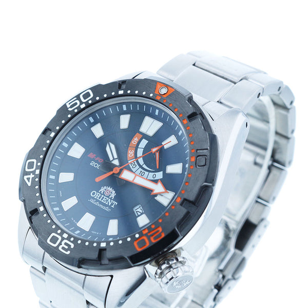 オリエント EL0A-D1-B　CA エムフォース ダークネイビー ブラック ステンレス 腕時計 メンズ ORIENT 自動巻き ネイビー文字盤 【中古】