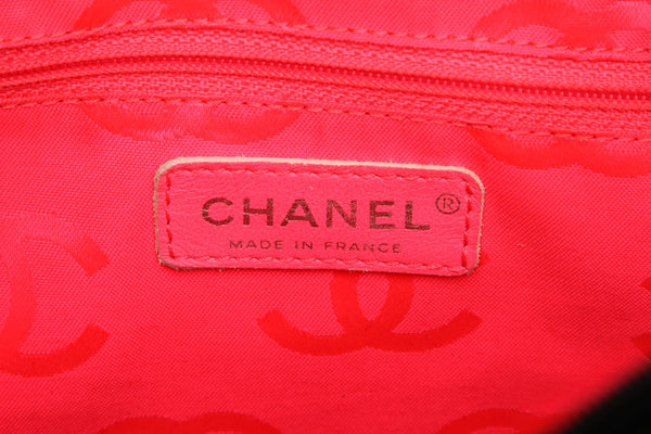 シャネル カンボン ブラック 黒 レザー ショルダーバッグ レディース CHANEL 中古