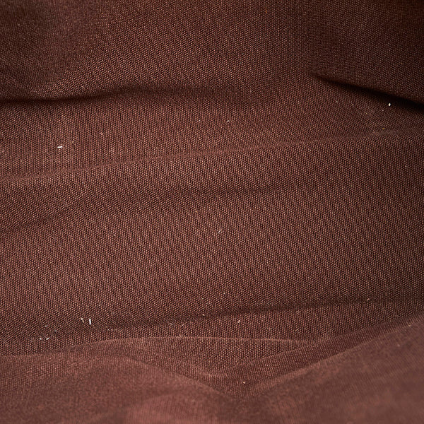 エルメス トロカホリゾンタルMM ハンドバッグ ブラウン キャンバス レディース HERMES 【中古】