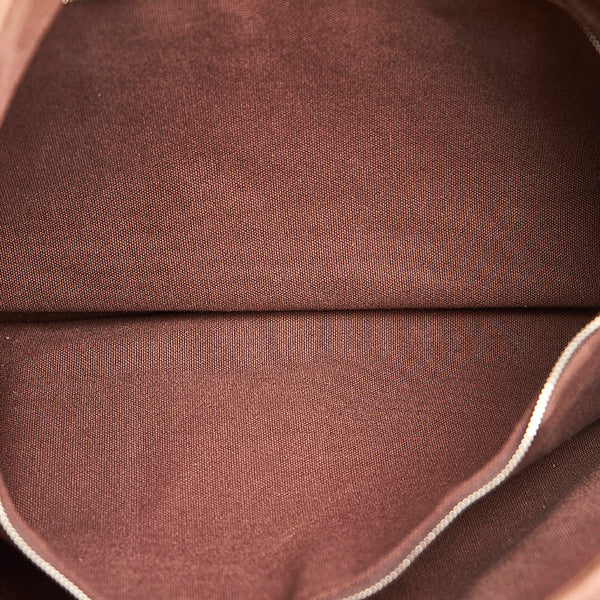 エルメス トロカホリゾンタルMM ハンドバッグ ブラウン キャンバス レディース HERMES 【中古】