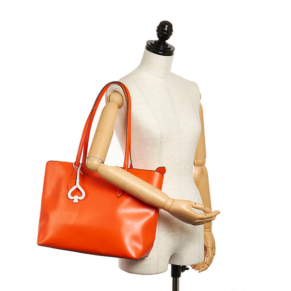 ケイトスペード トートバッグ オレンジ レザー レディース Kate Spade 【中古】
