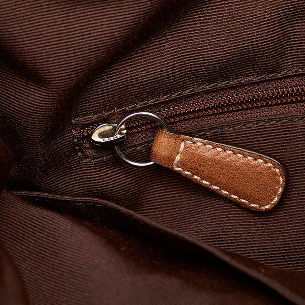 コーチ シグネチャー 斜め掛け ショルダーバッグ ブラウン キャンバス レザー レディース COACH 【中古】