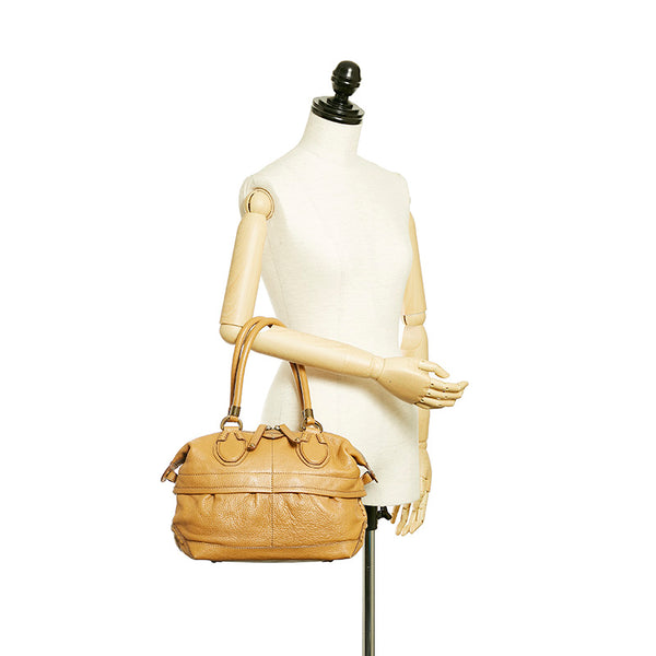 トッズ ブラウン レザー ハンドバッグ レディース TOD’S 【中古】