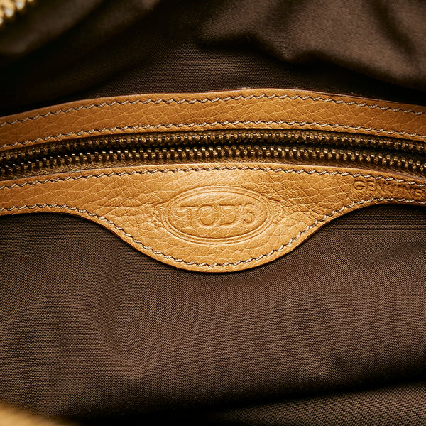 トッズ ブラウン レザー ハンドバッグ レディース TOD’S 【中古】
