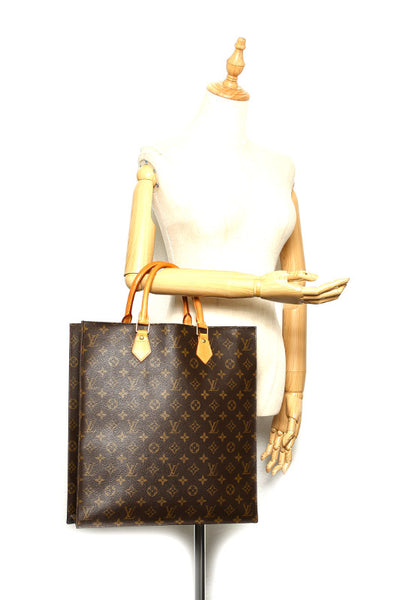 ルイ ヴィトン モノグラム サック・プラ M51140 ブラウン 茶 PVC レザー ハンドバッグ レディース LOUIS VUITTON 中古