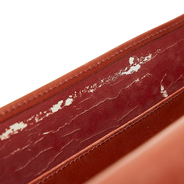 カルティエ マスト ショルダーバッグ ワインレッド レザー レディース CARTIER 【中古】