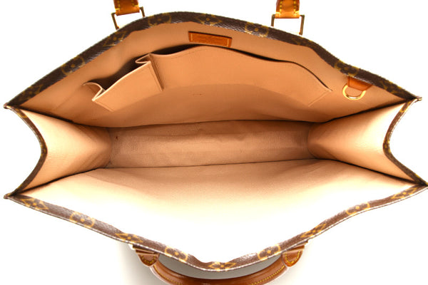 ルイ ヴィトン モノグラム サック・プラ M51140 ブラウン 茶 PVC レザー ハンドバッグ レディース LOUIS VUITTON 中古