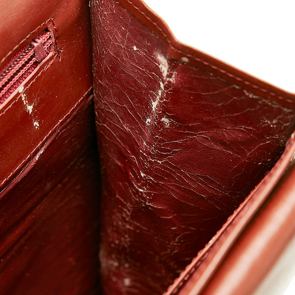 カルティエ マスト ショルダーバッグ ワインレッド レザー レディース CARTIER 【中古】