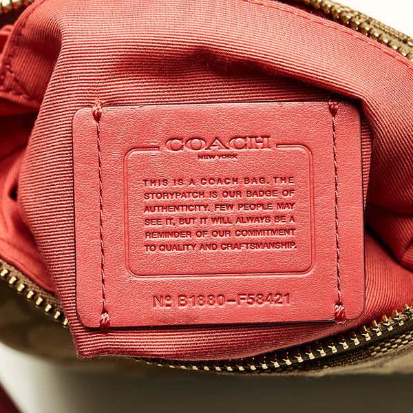 コーチ シグネチャー キャンバス ショルダーバッグ レディース COACH 【中古】