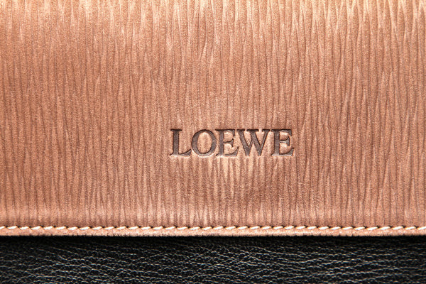 ロエベ ベラスケスツイスト ブラウン 茶 レザー ハンドバッグ レディース LOEWE 中古