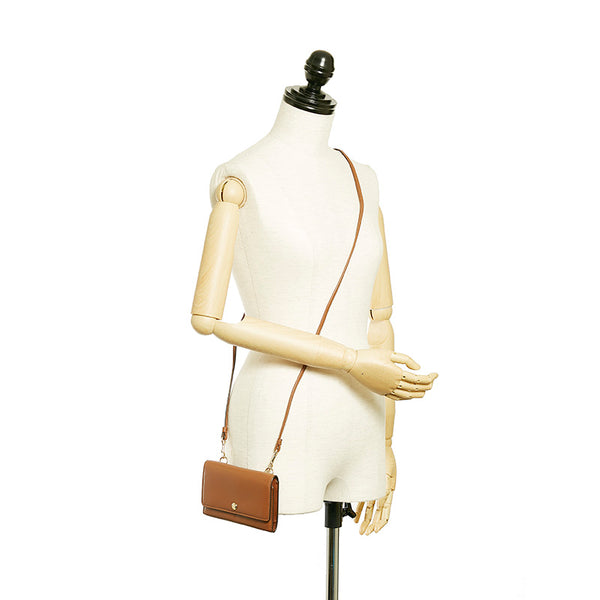 コーチ 三つ折り財布 ブラウン レザー レディース COACH 【中古】