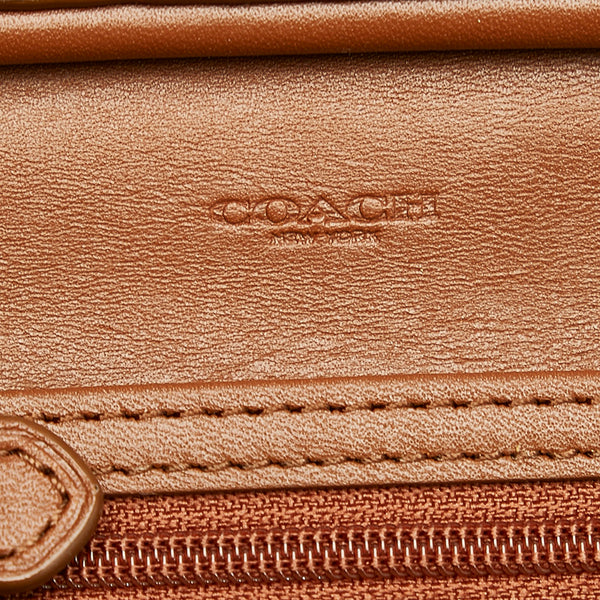 コーチ 三つ折り財布 ブラウン レザー レディース COACH 【中古】