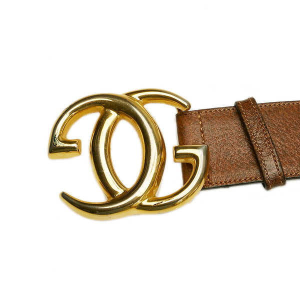 グッチ メッキ レザー ベルト レディース GUCCI 【中古】