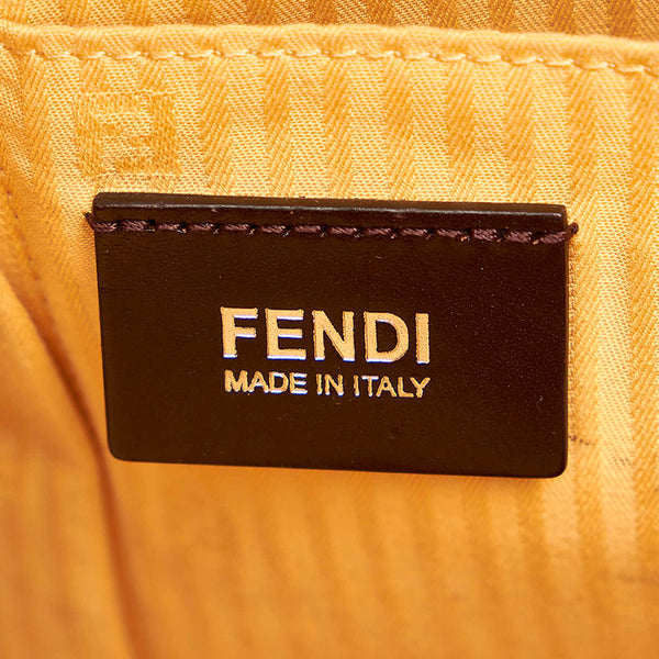 フェンディ トロワジュール 8BH250-D7E イエロー レザー ハンドバッグ ショルダーバッグ２WAY レディース FENDI 【中古】
