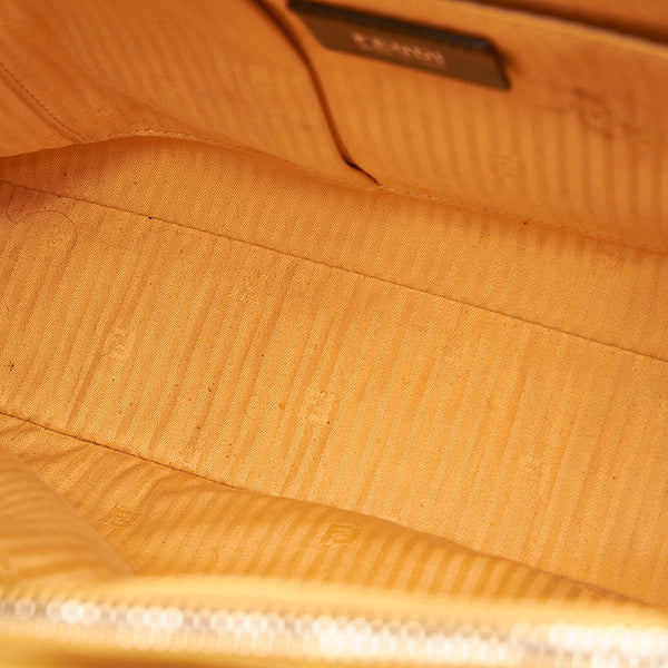 フェンディ トロワジュール 8BH250-D7E イエロー レザー ハンドバッグ ショルダーバッグ２WAY レディース FENDI 【中古】
