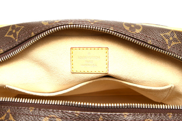 ルイ ヴィトン モノグラム マンハッタンＰＭ M40026 ブラウン PVC レザー ハンドバッグ レディース LOUIS VUITTON 中古