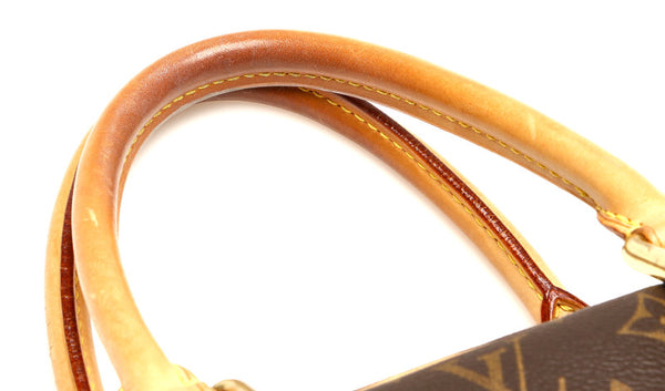 ルイ ヴィトン モノグラム マンハッタンＰＭ M40026 ブラウン PVC レザー ハンドバッグ レディース LOUIS VUITTON 中古