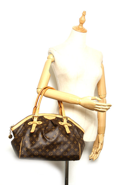 ルイ ヴィトン モノグラム ティヴォリＧＭ M40144 ブラウン PVC レザー ハンドバッグ レディース LOUIS VUITTON 中古