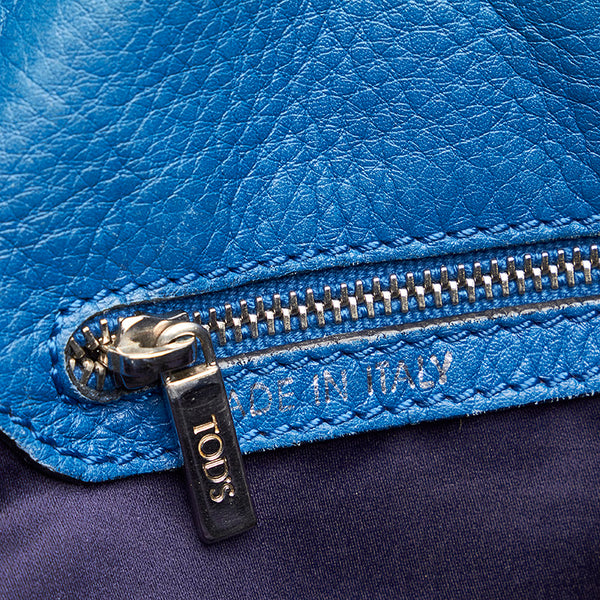 トッズ ブルー レザー ハンドバッグ ショルダーバッグ 2WAY レディース TOD’S 【中古】