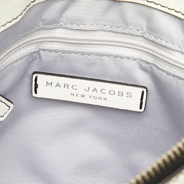 マークジェイコブス ホワイト レザー ショルダーバッグ レディース MARC JACOBS 【中古】