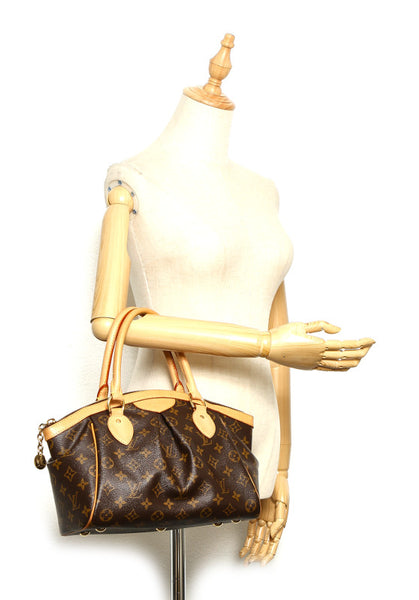 ルイ ヴィトン モノグラム ティヴォリPM M40143  ブラウン 茶 PVC レザー ショルダーバッグ レディース LOUIS VUITTON 中古