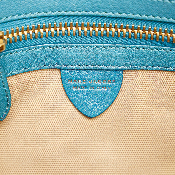 マークジェイコブス ダークグリーン レザー ハンドバッグ ショルダーバッグ2way レディース MARC JACOBS 【中古】