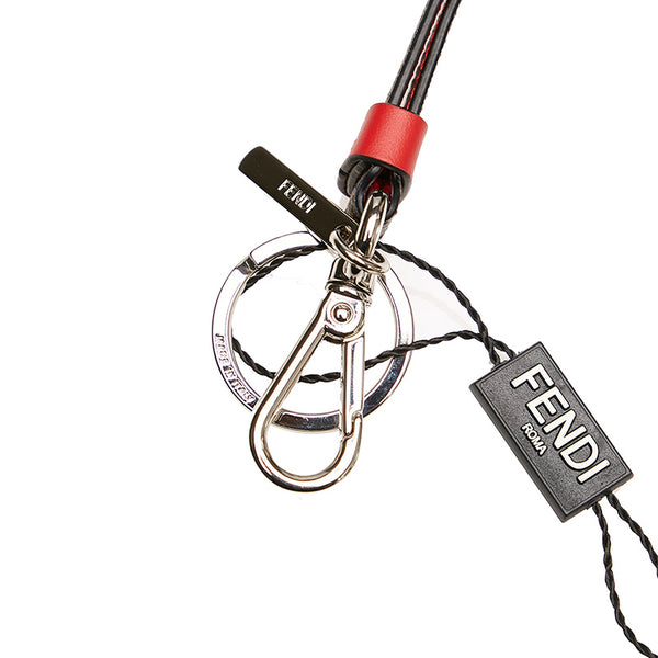 フェンディ ズッカ ストラップ 7AR872 ブラウン レッド PVC レザー レディース FENDI 【中古】