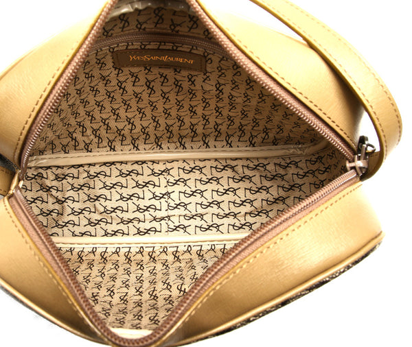イヴ サンローラン ジラフ PVC レザー ショルダーバッグ レディース YVES SAINT LAURENT 中古