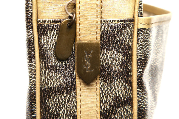 イヴ サンローラン ジラフ PVC レザー ショルダーバッグ レディース YVES SAINT LAURENT 中古
