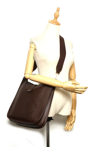 エルメス エウ゛リンⅡＧＭ ブラウン ヴォーエプソン ショルダーバッグ レディース HERMES □I刻印（2005年製）刻印 中古
