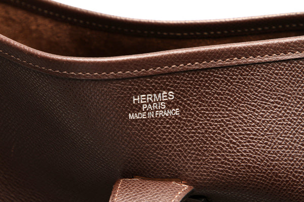 エルメス エウ゛リンⅡＧＭ ブラウン ヴォーエプソン ショルダーバッグ レディース HERMES □I刻印（2005年製）刻印 中古