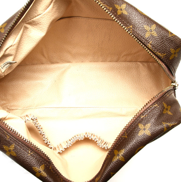 ルイ ヴィトン モノグラム トゥルース・トワレット２８ M47522 ブラウン PVC レザー ポーチ レディース LOUIS VUITTON 中古