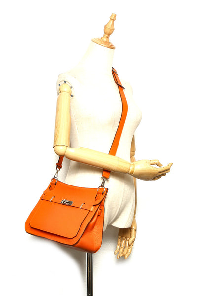 エルメス ジプシエール28 オレンジ トリヨンクレマンス ショルダーバッグ レディース HERMES □N印刻(2010年制)刻印 中古