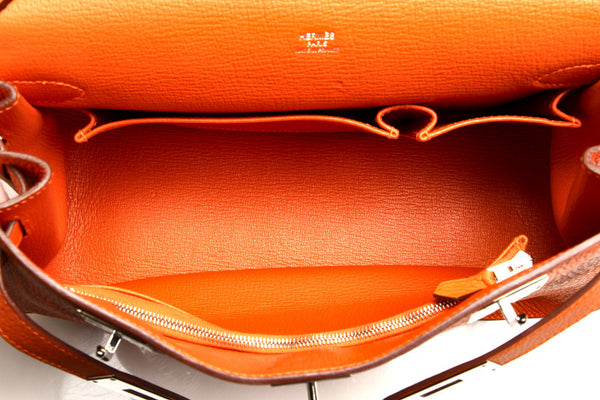 エルメス ジプシエール28 オレンジ トリヨンクレマンス ショルダーバッグ レディース HERMES □N印刻(2010年制)刻印 中古