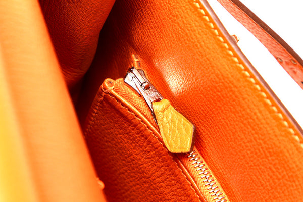 エルメス ジプシエール28 オレンジ トリヨンクレマンス ショルダーバッグ レディース HERMES □N印刻(2010年制)刻印 中古