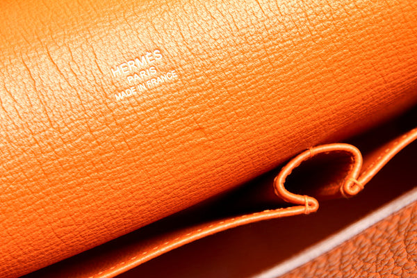 エルメス ジプシエール28 オレンジ トリヨンクレマンス ショルダーバッグ レディース HERMES □N印刻(2010年制)刻印 中古