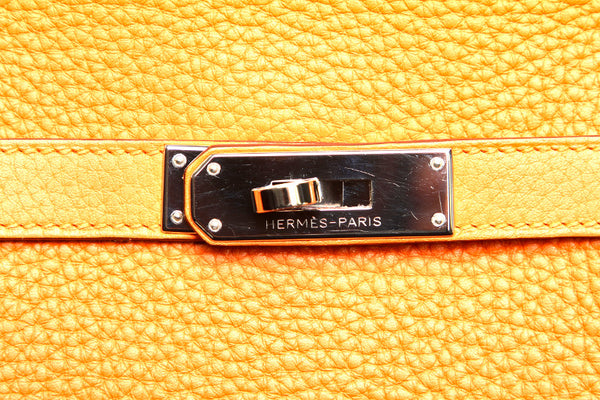 エルメス ジプシエール28 オレンジ トリヨンクレマンス ショルダーバッグ レディース HERMES □N印刻(2010年制)刻印 中古